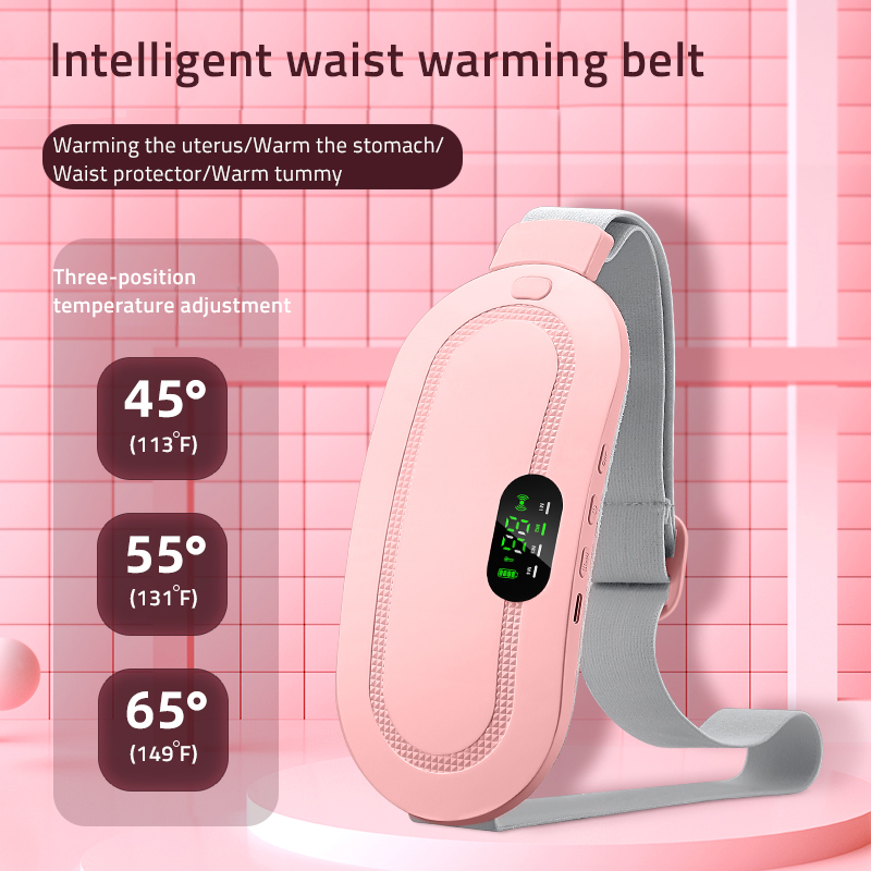 MEEEGOU Portable Cordless Heating Pad with 3 Heating Levels and 3 Vibrating Massage Modes for Women and Girls.
